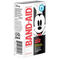 Adhesive Strip Band-Aid® 3/4 X 2-1/3 Inch Plastic Rectangle Kid Design (Mickey Mouse) Sterile 38137119055 Carton/15