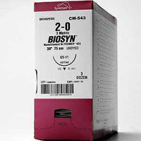 Absorbable Suture with Needle Biosyn™ Polyester C-14 3/8 Circle Reverse Cutting Needle Size 3 - 0 Monofilament SM-693 Box of 1 SM-693 Biosyn™ 533503_BX