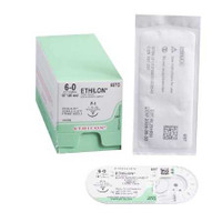 Nonabsorbable Suture with Needle Ethilon™ Nylon P-1 3/8 Circle Precision Reverse Cutting Needle Size 6 - 0 Monofilament 697G Box of 12 697G Ethilon™ 2683_BX