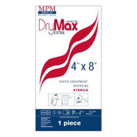 Super Absorbent Dressing DryMax Extra 4 x 8 Inch Rectangle MP00701 Box of 10 MP00701 DryMax Extra 1087778_BX