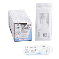 Nonabsorbable Suture with Needle Prolene™ Polypropylene FS-1 3/8 Circle Reverse Cutting Needle Size 3 - 0 Monofilament 8684G Box of 12 8684G Prolene™ 3268_BX