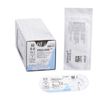 Nonabsorbable Suture with Needle Prolene™ Polypropylene PS-3 3/8 Circle Precision Reverse Cutting Needle Size 5 - 0 Monofilament 8681G Box of 12 8681G Prolene™ 3263_BX
