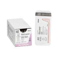 Absorbable Suture with Needle Coated Vicryl™ Rapide Polyglactin 910 P-3 3/8 Circle Precision Reverse Cutting Needle Size 4 - 0 Braided VR494 Box of 12 VR494 Coated Vicryl™ Rapide 278269_BX