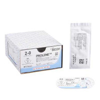 Nonabsorbable Suture with Needle Prolene™ Polypropylene SH 1/2 Circle Taper Point Needle Size 2 - 0 Monofilament 8833H Box of 36 8833H Prolene™ 3292_BX
