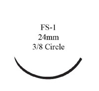 Nonabsorbable Suture with Needle Ethilon™ Nylon FS-1 3/8 Circle Reverse Cutting Needle Size 4 - 0 Monofilament 1629H Box of 36 1629H Ethilon™ 1026156_BX