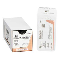 Absorbable Suture with Needle Monocryl™ Poliglecaprone PC-3 3/8 Circle Precision Conventional Cutting Needle Size 4 - 0 Monofilament Y845G Box of 12 Y845G Monocryl™ 227218_BX