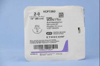 Absorbable Antibacterial Suture with Needle Coated Vicryl™ Plus Polyglactin 910 CT-2 1/2 Circle Taper Point Needle Size 2 - 0 Braided VCP726D Box of 12 VCP726D Coated Vicryl™ Plus 458108_BX