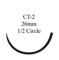 Nonabsorbable Suture with Needle Prolene™ Polypropylene CT-2 1/2 Circle Taper Point Needle Size 2 - 0 Monofilament 8411H Box/36