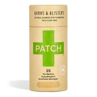 Adhesive Strip Patch™ Burns and Blisters 3/4 x 3 Inch Bamboo s/b Bamboo / Aloe Vera Rectangle Tan Sterile 35134700003 Carton of 25 35134700003 Patch™ Burns and Blisters 1197640_CT