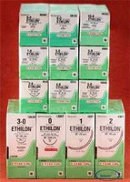 Nonabsorbable Suture with Needle Ethilon™ Nylon VAS100-4 3/8 Circle Spatula Needle Size 9 - 0 Monofilament 2890G Box of 12 2890G Ethilon™ 149489_BX