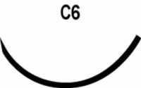Absorbable Suture with Needle LOOK® Plain Gut C-6 3/8 Circle Reverse Cutting Needle Size 3 - 0 592B Box of 12 592B LOOK® 369231_BX