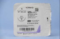 Absorbable Antibacterial Suture with Needle Coated Vicryl™ Plus Polyglactin 910 with Irgacare MP Antibacterial Suture CT-1 1/2 Circle Taper Point Needle Size 1 Braided VCP841D Box of 12 VCP841D Coated Vicryl™ Plus 474375_BX