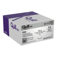 Absorbable Quill Barbed Suture Quill ‚ PDO (Polydioxanone) PS-2 3/8 Circle Precision Reverse Cutting Needle Size 3 - 0 Monofilament VLP-2029 Box of 12