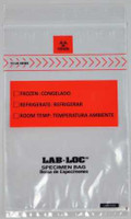 Specimen Transport Bag with Document Pouch Lab-Loc® 4 x 6 Inch Zip Closure Biohazard Symbol / Storage Instructions NonSterile LABZ46B Case of 1000 LABZ46B Lab-Loc® 978540_CS