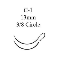 Nonabsorbable Suture with Needle Perma-Hand™ Silk C-1 3/8 Circle Taper Point Needle Size 6 - 0 Braided 706G Box of 12 706G Perma-Hand™ 2692_BX