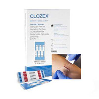 Skin Closure Device Clozex® 2-3/8 x 2 Inch Polyurethane, Polyester, Medical Grade Acrylic Interlaced Closure Strip Clear CL1060L Box of 10 CL1060L Clozex® 1210028_BX