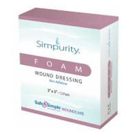Foam Dressing Simpurity™ 3 x 3 Inch Without Border Film Backing Nonadhesive Square Sterile SNS51W03 Box of 12 SNS51W03 Simpurity™ 1156194_BX