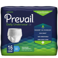 Adult Absorbent Underwear Prevail Super Plus Pull On Large Disposable Heavy Absorbency PVS-513 Pack/16 PVS-513 FIRST QUALITY PRODUCTS INC. 450593_PK