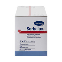 Non-Adherent Dressing Sorbalux Rayon / Polyester 3 X 8 Inch Sterile 48910000 Case/600 HARTMAN USA, INC. 626137_CS