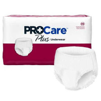Adult Absorbent Underwear ProCare Plus Pull On with Tear Away Seams Medium Disposable Moderate Absorbency CRP-512 Bag/25 54859-525-30 First Quality 1162813_BG