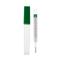 Glass Oral Thermometer Geratherm® Glass , Mercury Free Oval Shape Fahrenheit / Celsius 20010-100 Case of 100 1.04E+13 Geratherm® 417565_CS