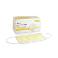  Procedure Mask Graham ProDefense™ Metal Free MRI Safe Pleated Earloops One Size Yellow NonSterile ASTM Level 1 Adult 91618 Case of 300 