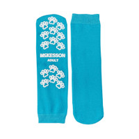 Slipper Socks McKesson Terries Adult Large Teal Above the Ankle 40-3828 Pair/1 40-3828 MCK BRAND 334874_PR