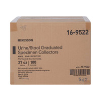 Commode Specimen Collector McKesson Polypropylene Without Closure 800 mL 27 oz. NonSterile 16-9522 Case/100 16-9522 MCK BRAND 487960_CS