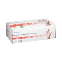 Exam Glove McKesson NonSterile Clear Powder Free Vinyl Ambidextrous Smooth Not Chemo Approved Medium 14-136 Case/1500 14-136 MCK BRAND 832682_CS