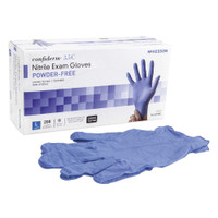Exam Glove McKesson Confiderm 3.5C NonSterile Blue Powder Free Nitrile Ambidextrous Textured Fingertips Chemo Tested Large 14-6978C Box/200 14-6978C MCK BRAND 765876_BX