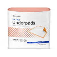 Underpad McKesson Ultra 30 X 36 Inch Disposable Fluff / Polymer Heavy Absorbency UPHV3036 Case/100 UPHV3036 MCK BRAND 724031_CS
