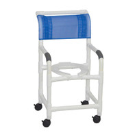 Shower Chair With Arms PVC Frame Mesh Back 21 Inch 118-3 Each/1 118-3 MJM INTERNATIONAL 718660_EA