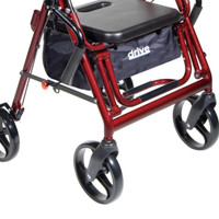 Rollator / Transport Chair Duet Burgundy Folding Aluminum 37 Inch 795BU Each/1 795BU DRIVE MEDICAL DESIGN & MFG 851757_EA