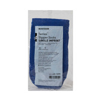 Slipper Socks McKesson Terries Bariatric Extra Wide Royal Blue Above the Ankle 40-1099 Case/48 40-1099 MCK BRAND 480453_CS
