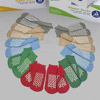 Slipper Socks Soft Sole Large Blue Ankle High 2182 Case/48 2182 DYNAREX CORP. 826645_CS