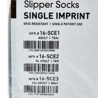 Slipper Socks McKesson Adult 2X-Large Gray Above the Ankle 16-SCE3 Pair/2 MCK BRAND 1038461_PR