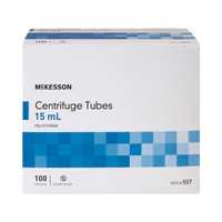 Select Centrifuge Tube Conical Bottom Plain 15 mL Without Closure Polystyrene 557 Case/1000 557 MCK BRAND 877110_CS