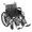 Wheelchair McKesson Padded Removable Composite Black 20 Inch 350 lbs. 146-SSP220DDA-ELR Each/1 MCK BRAND 1065279_EA