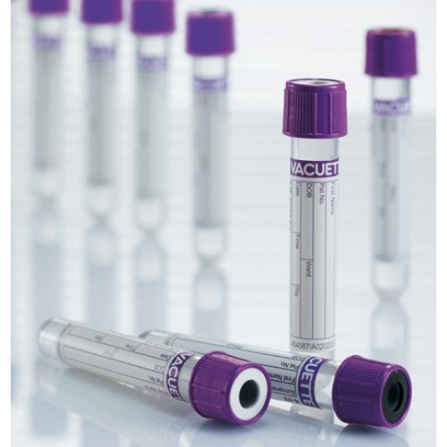 Vacuette K2 EDTA Blood Collection Tube, 2 mL, Pull Cap (PET), 454428, Box of 50