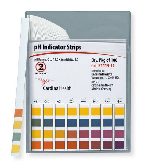 pH Test Strip Cardinal Health 0 to 14.0 P1119-1C, Pack of 1