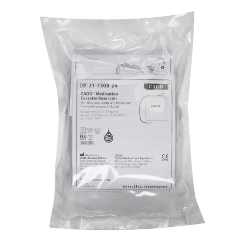 Cadd Medication Cassette Reservoir 250 mL, Clear, 21-7308-24, Box of 12