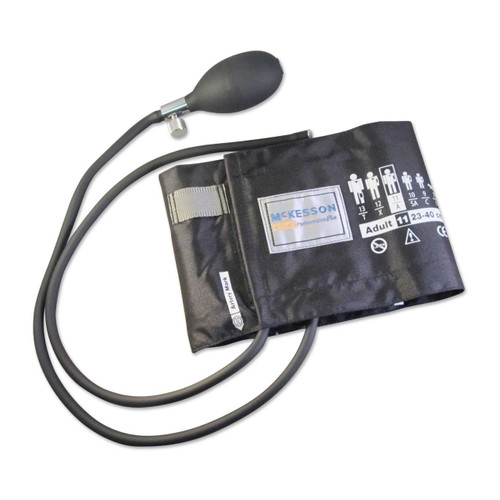 Cuff 2-Tube with Inflation Kit McKesson LUMEON Adult Arm 23 to 40 cm Limb Circumference Nylon 01-865-11ABKGM Box/1 01-865-11ABKGM MCK BRAND 803206_BX