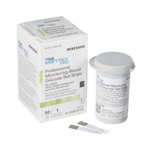 Blood Glucose Test Strips McKesson TRUE METRIX PRO 50 Test Strips Per Box 06-R3051P-05 Case/1200 06-R3051P-05 MCK BRAND 960298_CS