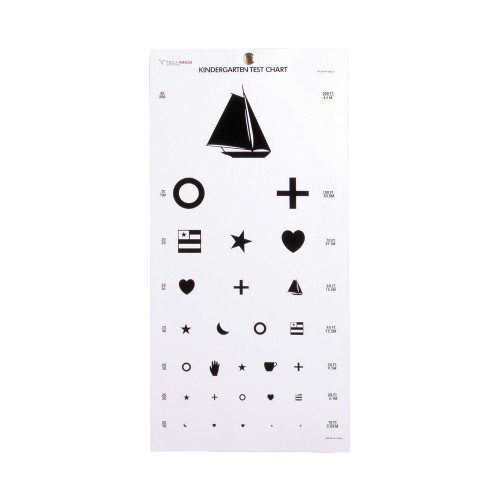 Preschool Eye Test Chart McKesson 20 Foot Distance Acuity Test 63-3052 Bag of 5