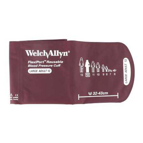 Welch Allyn BP Cuff Flexiport No Tube Large Adult Size 12 Reuse-12 REUSE-12 WELCH ALLYN 662641_EA Welch Allyn BP Cuff Flexiport No Tube Large Adult Size 12 Reuse-12 REUSE-12 WELCH ALLYN 662641_EA