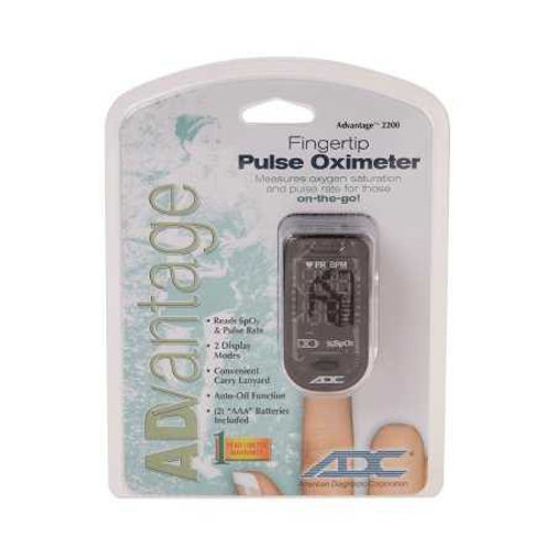 Finger Pulse Oximeter Advantage 2200 2 AAA Alkaline Batteries 2200 Each/1 2200 AMERICAN DIAGNOSTIC CORP 800908_EA