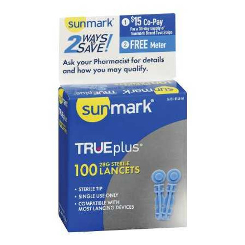 Lancet sunmark TRUEplus Twist Top Lancet Needle 28 Gauge Twist Top 2903300 Box/100 2903300 MCK BRAND 997488_BX