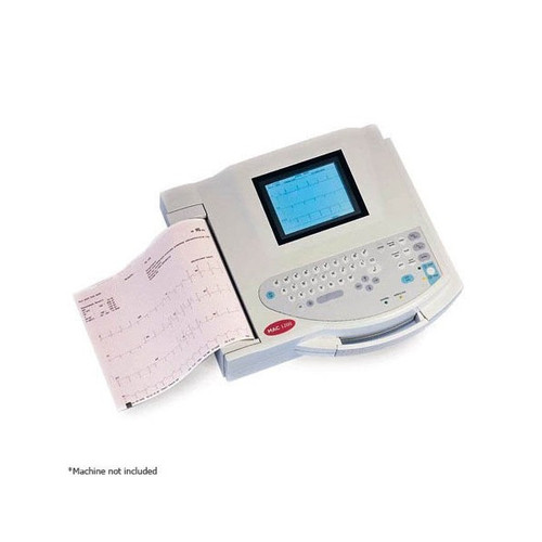 Diagnostic Recording Paper GE Thermal Paper 8-1/2 x 11'' Z-Fold Red Grid 2009828-061 Case of 16