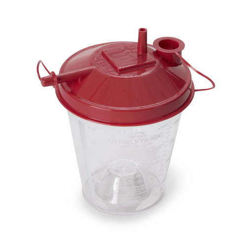 Hi-Flow Rigid Suction Canister with Pour Lid, Point-of-Use, 800 mL, NonSterile, Case of 100