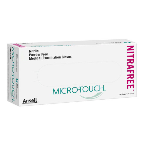 Micro-Touch NitraFree Exam Glove Medium NonSterile Nitrile Standard Cuff Length Textured Fingertips Pink Chemo Tested, 6034512, Box of 1